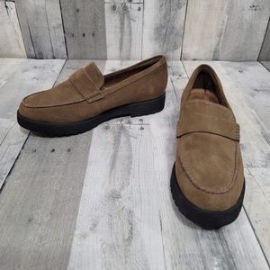 Clarks Artisan Taupe Bellevue Hazel Loafers Sz 7.5